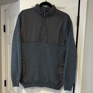 johnnie-O Odin Charcoal and Gray Zip-Up Sweater